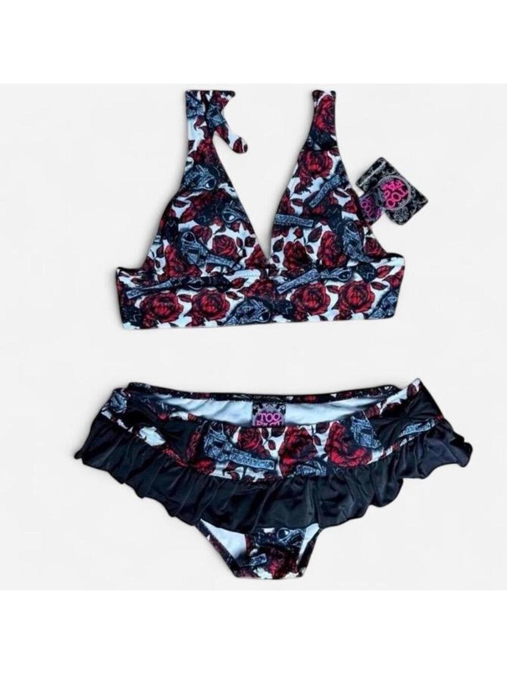 Too Fast Cirque Couture Guns and Roses Swimsuit